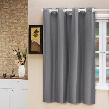 Imagem de Cortina Blecaute PVC Folha Única 1,00M x 80CM para Parede Janela Banheiro Sala Cozinha (CINZA)