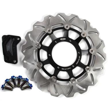 Imagem de Rotor de disco de freio dianteiro flutuante com parafusos de montagem para Honda CBR250R 2010-2013 ABS 11-13, CBR300R 2014-2017 ABS incluído, acessórios de substituição de motocicleta pretos