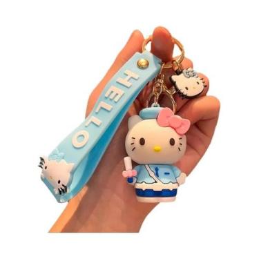 Imagem de Kawaii Hello Kitty Chaveiro Pingente Sanrio Anime Carro Chaveiro Saco 
