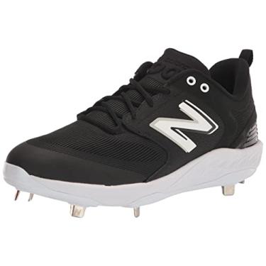 Imagem de New Balance Fresh Foam X 3000 V6 Tênis de beisebol masculino de metal, Preto/branco, 7.5 Wide