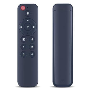 Imagem de Controle remoto de substituição por voz para WiiM Mini AirPlay 2 Pro Plus e Pro Audio Streamer, Push-to-Talk, 4 botões predefinidos de música