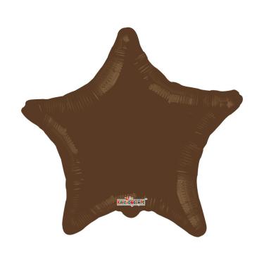 Imagem de Balão Metalizado Estrela Marrom - 18 Polegadas