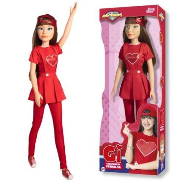 Imagem de Boneca Gi Neto Aventureira Grande 55cm Original Aventureira Vermelha -