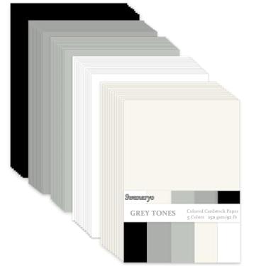 Imagem de Cartolina tamanho A4 papel cartolina 250 g/m² peso pesado para impressora, confecção de cartões, artesanato DIY, scrapbook (cinza)