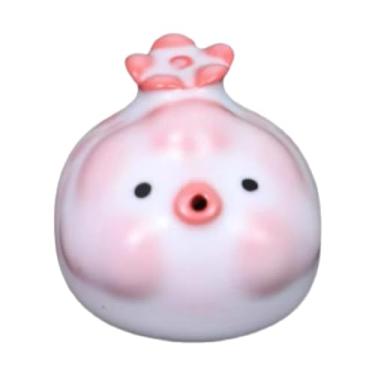 Imagem de KiBcsLic Porta-incenso pequena escultura artesanato bonito cerâmica mesa ornamento miniatura estatueta para quarto mesa interna