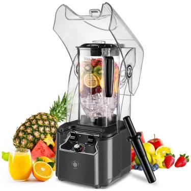 Imagem de Liquidificador Profissional para Sucos 2,2 kW com Tampa Silenciosa, 2,2 L, 15 Velocidades, Lâmina Inox 6 Pás, Durável e Potente,Oliboni