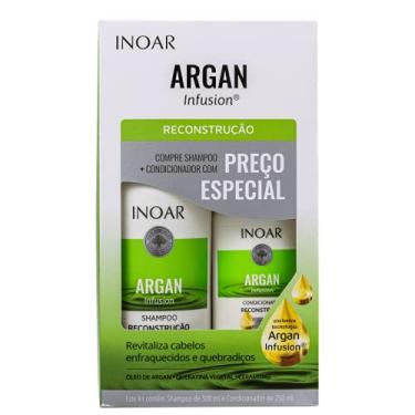 Imagem de INOAR Kit Shampoo 500Ml + Condicionador 250Ml Argan Reconstrução