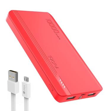 Imagem de Power Bank Bateria Portátil 1Hora, com Cabo Usb A/Micro Usb Vermelho Carga Rápida, Design CompactoIdeal para Uso Diário e Viagens