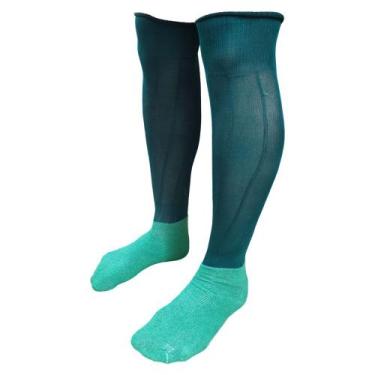 Imagem de Meião De Futebol Delfia Adulto Kit com 12 Pares, Verde bandeira, Único