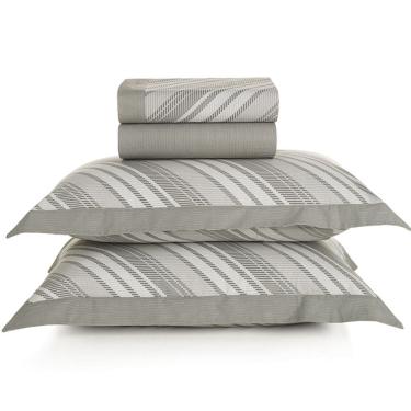 Imagem de Jogo de Cama Queen Karsten 100% Algodão Percal 200 Fios 