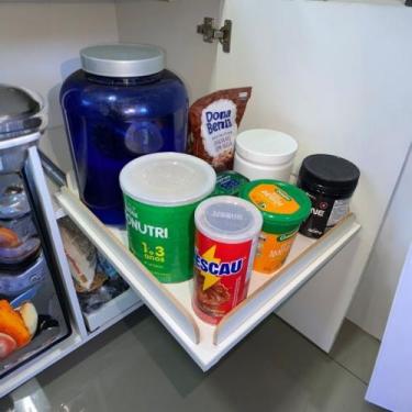 Imagem de Prateleira Deslizante corrediça telescopica com borda 100%mdf - potter