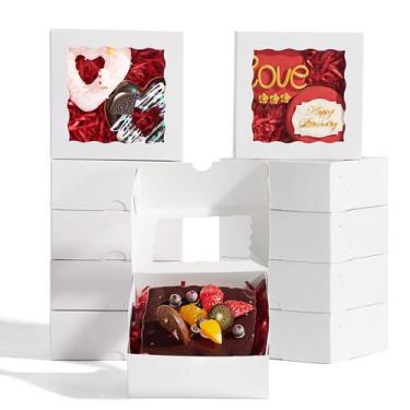 Imagem de Bakery Boxes JCXGRVC, pacote de 20 para 4 mini bolos de chocolate