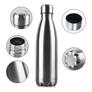 Imagem de Garrafa Inox Boliche 750ml Squeeze Água Gelada Caminhada Academia Cons