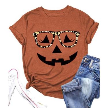 Imagem de Camisa Ovazly Halloween Pumpkin Face Glasses Large