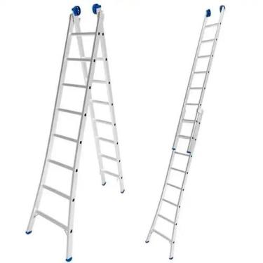 Imagem de Escada de Alumínio Extensiva 2x8 Degraus 2.53 x 4.21 Metros EVALD - EV