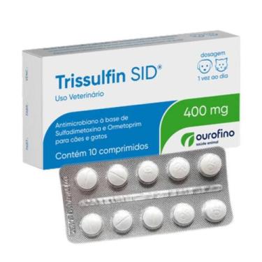 Imagem de Trissulfin SID 400mg Antibiótico Ourofino Para Cães e Gatos Blister co