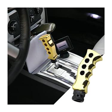 Imagem de Moioee Manopla de mudança de marcha para carro, transmissão manual e automática, cabo de faca de carro, com parafusos e chave inglesa, alavanca de câmbio de marcha interna do carro, peças de substituição automotivas (dourado)