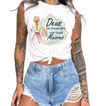 Imagem de Cropped T-Shirts Feminino Estampado - Cristã- Várias Estampas 17 - meg