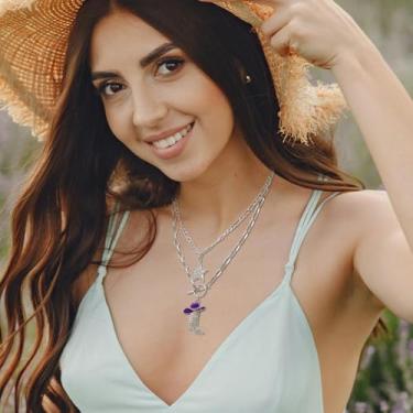 Imagem de Conjunto de 2 peças de gargantilha de estrela de strass brilhante com pingente de bota de vaqueira ocidental com corrente grossa, chapéu esmaltado de caubói, joia empilhável, estrela ocidental, para