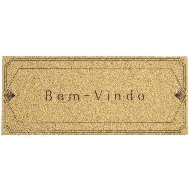 Imagem de Tapete Capacho Para Porta Vinil 30x70cm Bem Vindo Line