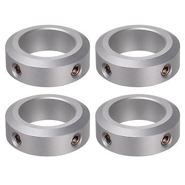 Imagem de Generic 4 peças de colar de eixo de 30 mm furo de liga de alumínio, 46 mm OD, 15 mm de largura, para eixo de carrinho de mão de roda, conjuntos de caixa de engrenagens, máquinas-ferramentas CNC