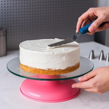 Imagem de Bailarina De Vidro Giratória Para Bolos Confeitaria Alira Home, Rosa