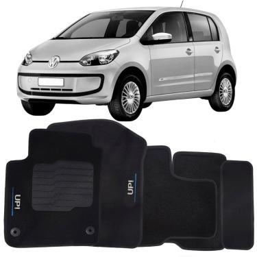 Imagem de Tapete Carpete Up 2014 à 2021 Preto Logo Bordado Jogo 5 Peças Ecotap S4291 Automotivo Soft