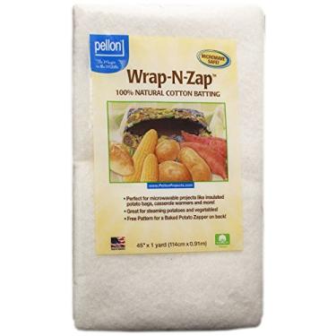 Imagem de Colcha de Algodão Pellon Wrap-N-Zap, 45 x 36 polegadas, Pacote Natural com 2