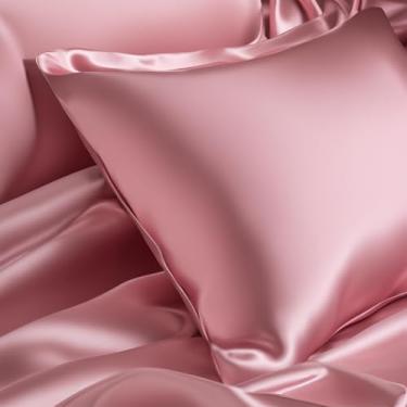 Imagem de Kit 6 Fronhas de Cetim Anti Frizz 48x68cm Premium – Fronha para Cabelo e Pele Macia (Rose)