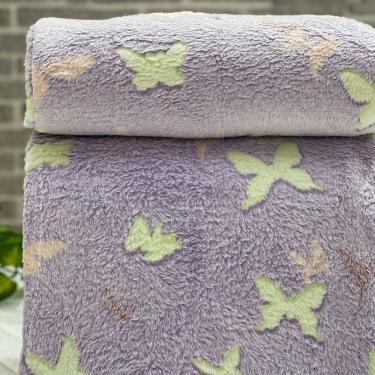 Imagem de Cobertor Solteiro Infantil Shine Brilha No Escuro Borboletas