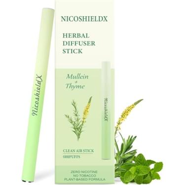 Imagem de NicoShieldX Caneta difusora de ervas – Aroma refrescante de mentol e tomilho, bastão de relaxamento diário natural para uso pessoal, ferramenta de estilo de vida à base de plantas, difusor de ar não