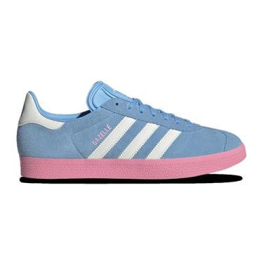 Imagem de adidas Seblbu/Whitin/Blipnk Gazelle Semi Blue BurstWhite Tint/Bliss Pink 42 EUA, Semi Blue Burst/Branco/Rosa Bliss, 11 Wide