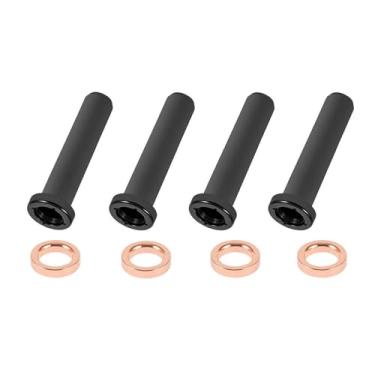 Imagem de LisylineAuto Kit de bucha inferior frontal A-Arm Controle de suspensão Buchas longas com espaçador para Polaris Sportsman 400 500 700 ATV 4x4 6x6