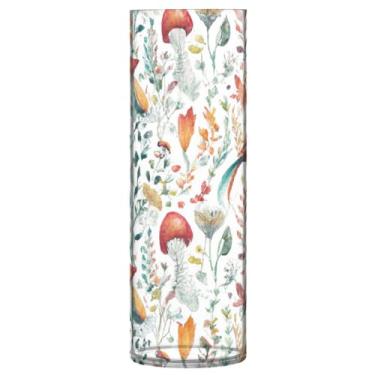 Imagem de JUZIHAI Vaso de pássaros para plantas em aquarela para flores 9,9 cm x 30 cm Cilindro de plástico moderno vaso de flores para centro de mesa de casamento decoração de casa