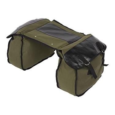 Imagem de KIMISS Bolsa Porta-malas de Bicicleta, Grande Capacidade, Rack Traseiro, Bolsa para Mountain Bike, Ciclismo, Design de Lona para Passeios de Longa Distância (Verde)