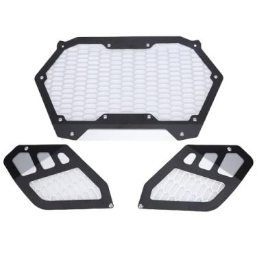 Imagem de Asixxsix Front Bumper, Aluminium Alloy Motorcycle Front Bumper Mesh Guard com Square Mesh Design, Grill para Maverick R 2024-Later, Safeguarding Vital Components
