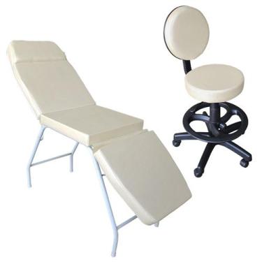 Imagem de Kit Maca 3 Posições + Mocho Profissional Clínica Estética - For-ty Sto