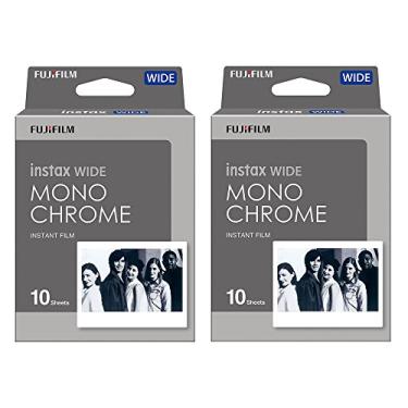 Imagem de Conjunto de 2 unidades de filmagem instantânea Fujifilm, Monocromo Instax WW 1 (10 x 2 = 20 fotografias) para câmera Instax Wide 300 - Japan Import (pacote com 2)