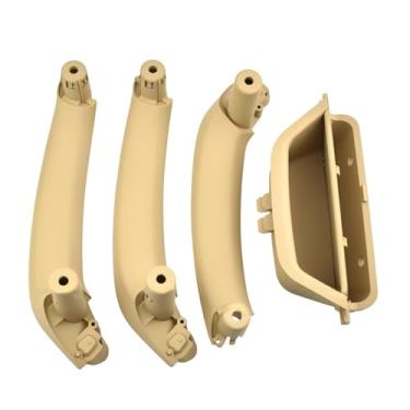 Imagem de Compatível Com BMW X3 X4 F25 F26 2010-2017 Auto Esquerda Direita Maçaneta Da Porta Interna Maçaneta Do Painel Da Porta Interna Puxar Guarnição Da Tampa 51419209213 51419209214(RHD Beige 4pcs)