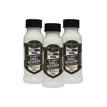 Imagem de Kit 3 Sal Parrilla POLETTO Grill Reserva 250g