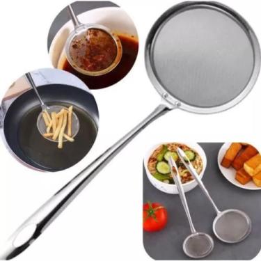 Imagem de Concha Peneira Tela Fina Coador Pegador Fritura 9cm - PeP Magalu