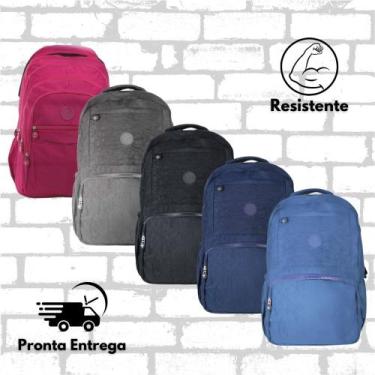 Imagem de Mochila Bolsa Viagem Reforçada Coreana Feminina Moda - New Bag, Cinza
