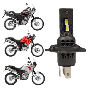 Imagem de Lâmpada de Led H4 Pk20 Farol Moto Yamaha Super Branca Efeito Xenon Fác