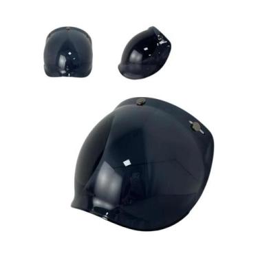 Imagem de Capacete De Motocicleta Vintage Com Viseira Bolha, Aberto, Articulado,