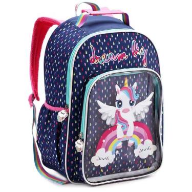 Imagem de Mochila Escolar Infantil Unicórnio Menina Menino Passeio - Unicorniode
