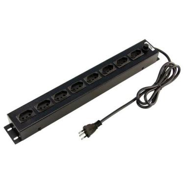Imagem de Regua com 8 Tomadas - com Filtro de linha - para Rack 19 - 20A - Cabo 