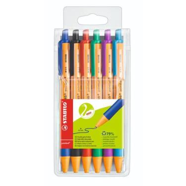 Imagem de Kit 6 Canetas STABILO Pointball 0.5mm Esferográfica Retrátil