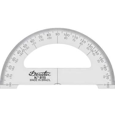 Imagem de Transferidor em Acrílico 3mm 180º 15cm Trident - Mod. 8115