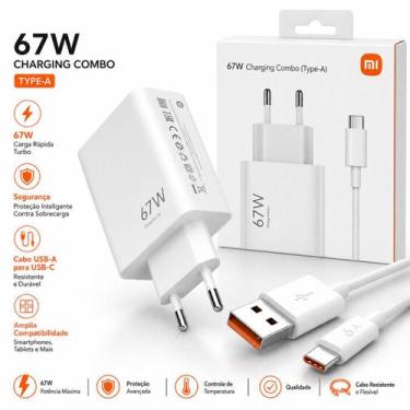 Imagem de Carregador Turbo 67w Tipoc Compativel Com Xiaomi Redmi 9T 10T 11T 12T 