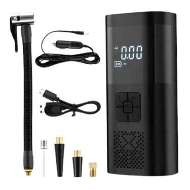 Imagem de Compressor de Ar BT-AX104 com Display Digital e Power Bank USB Type C e Lanterna 12V B-Tek